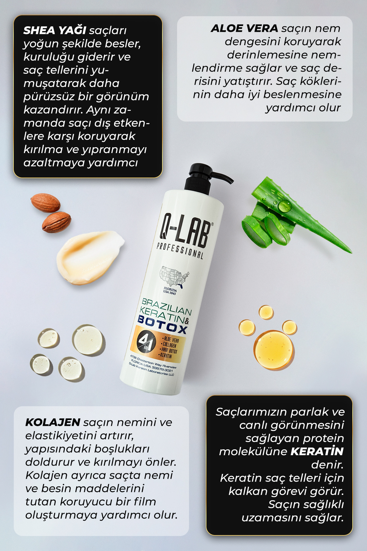 Brezilya Fönü Keratini 1000 Ml. - Keratin Laboratories. Qlab — Q-Lab Florida — تصویر 3 از 8