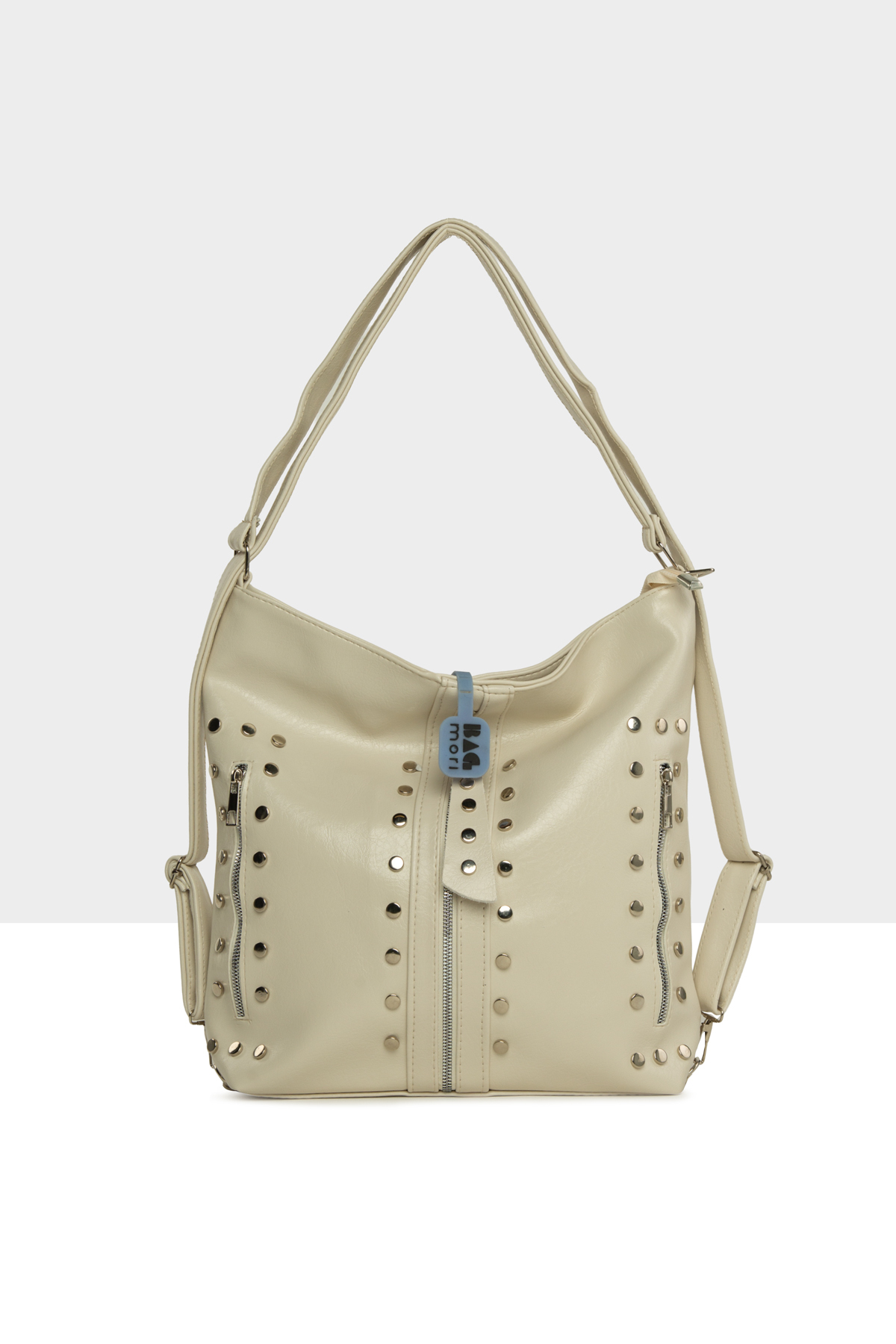 Cream Women's Trojan Detailed Shabby Strap and Backpack M000008730