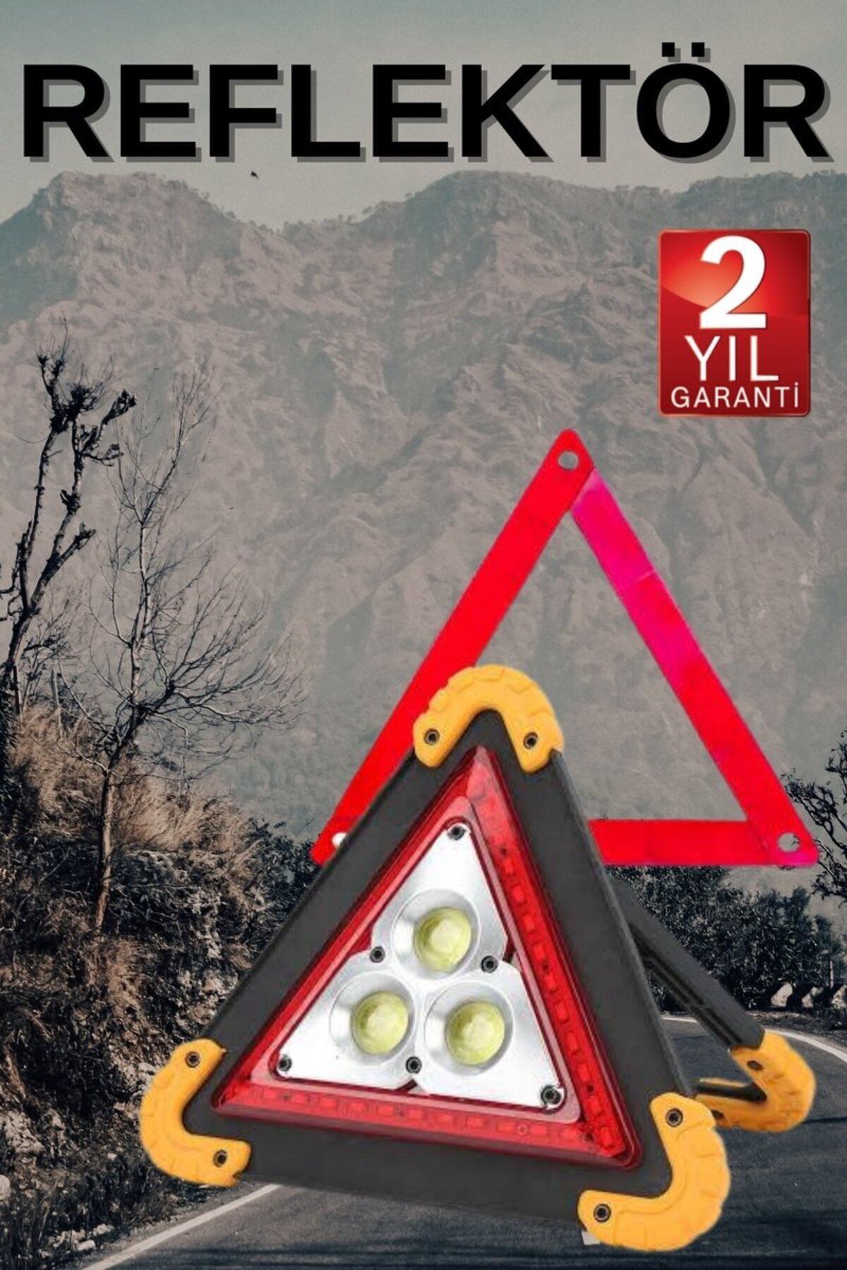 Solar Charge Multifunction Reflector Illuminated Warning Lamp Emergency Reflector Emergency Warning Lamp