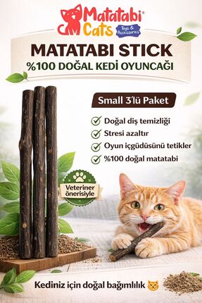 MATATABİ CATS Matatabi Stick Small 3'lü Doğal Çiğneme Çubuğu, Kedi Oyuncağı 1...