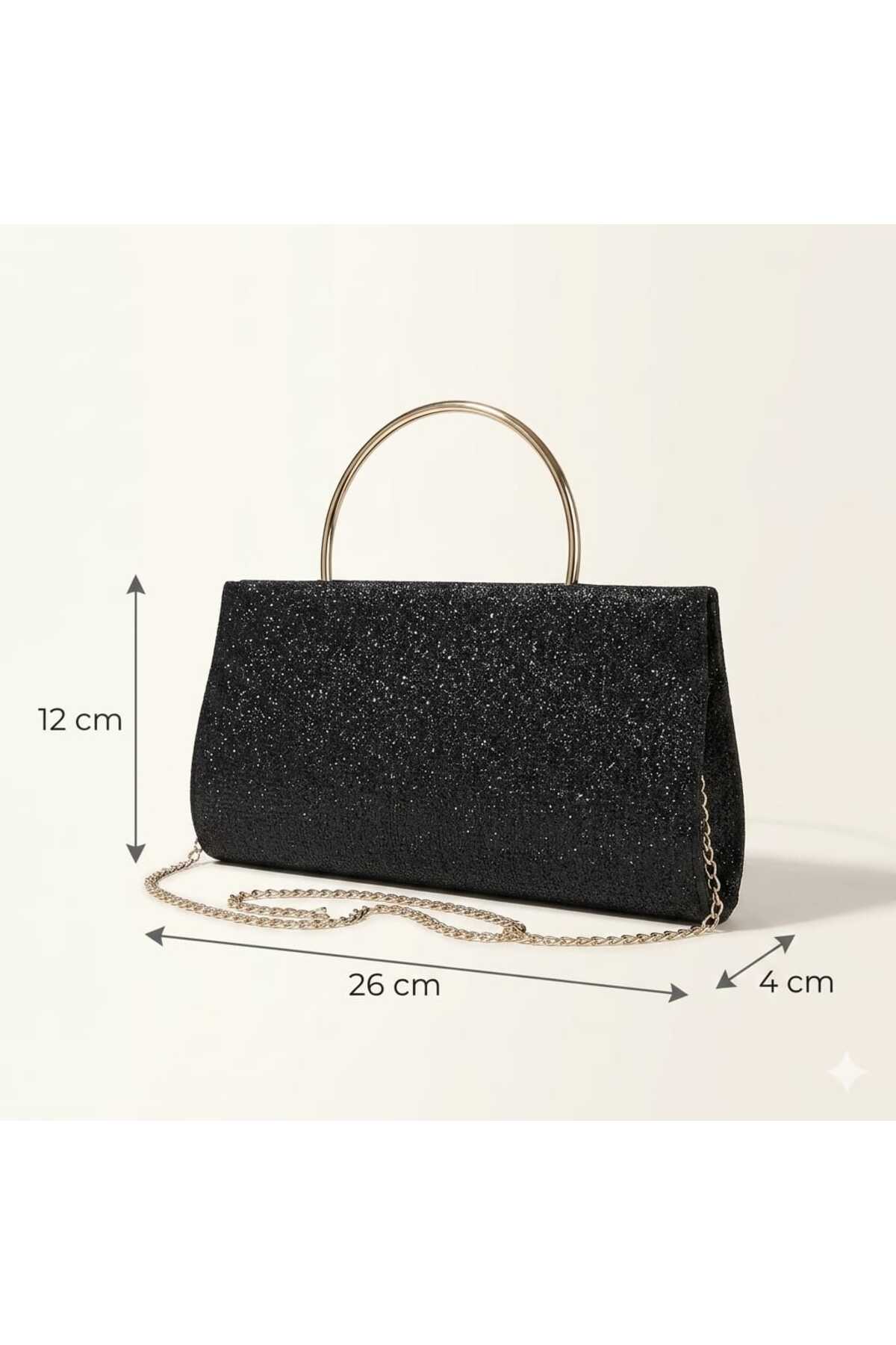 Glitter Chain Mini Box Women's Evening Dresses Shoulder and Handbag
