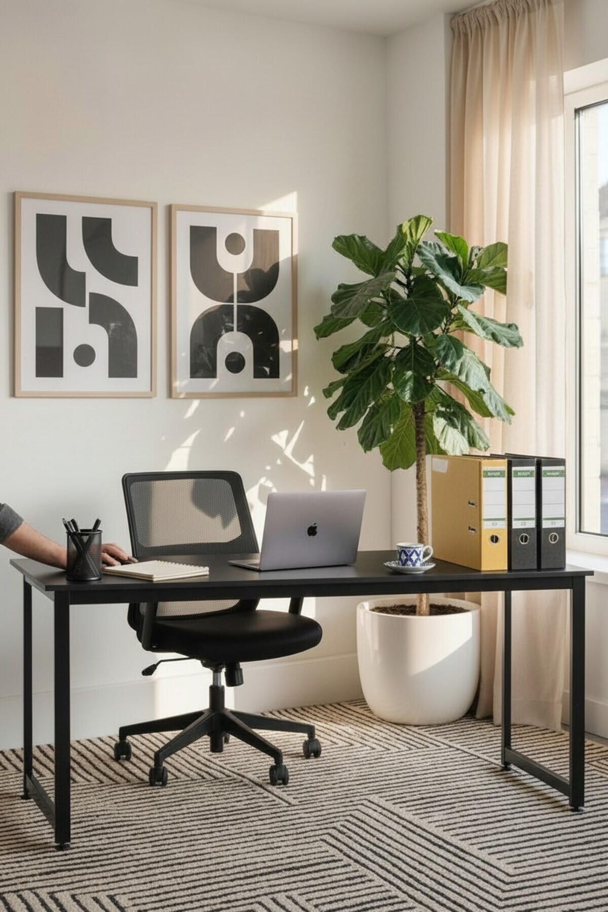 Martina Desk Black 160 Cm Height 60cm Width