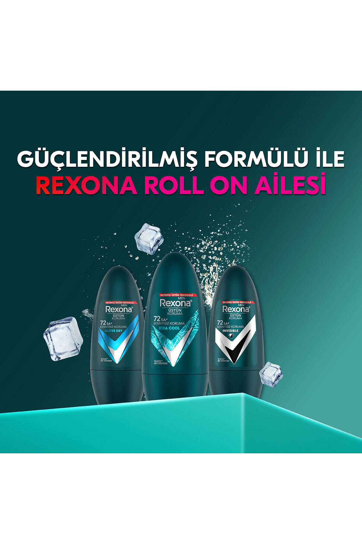 دئودورانت رول آن مردانه Üstün Koruma مدل Xtra Cool با 72 ساعت حفاظت مداوم حجم 50 میلی لیتر بسته 2 عددی