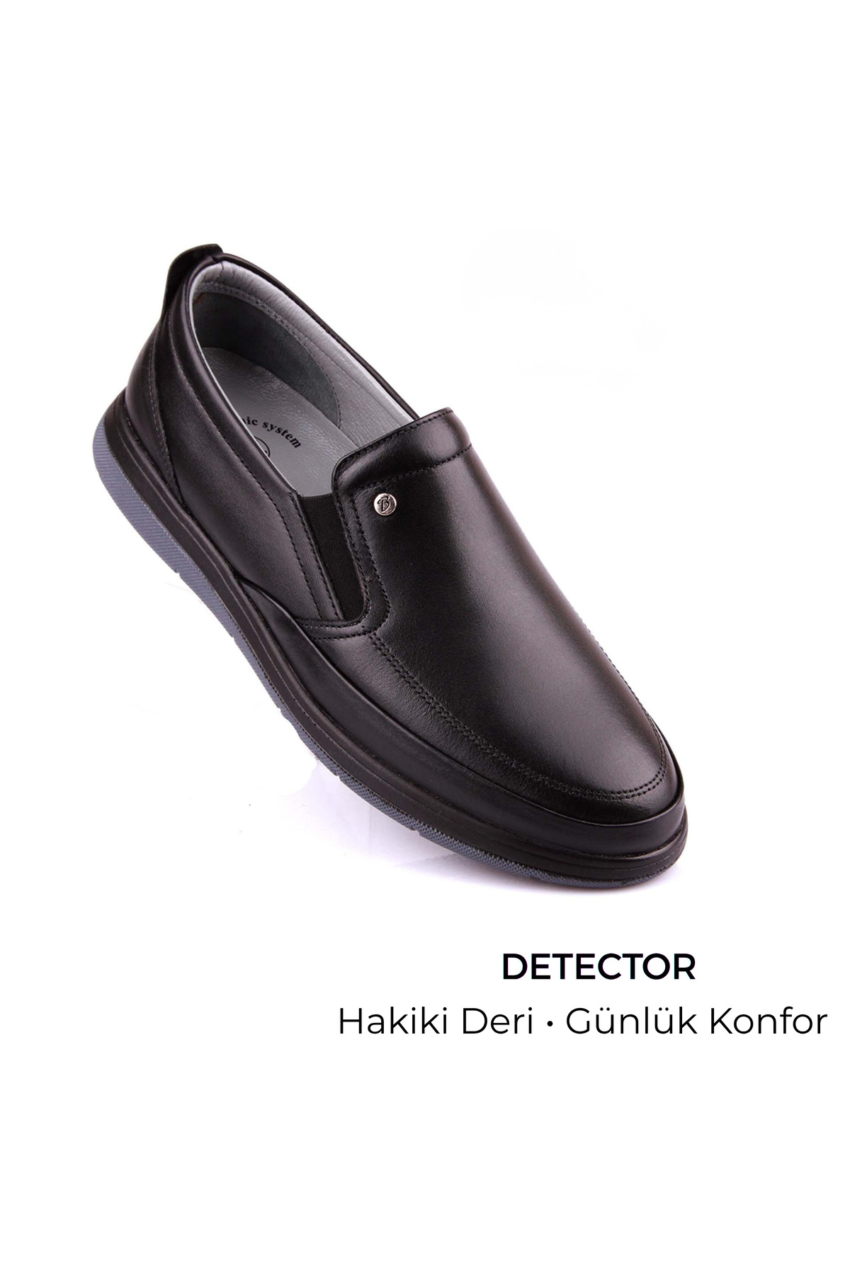 DETECTOR Iç Dış Hakiki Deri Tam Ortopedik Komfort Jel Tabanlı Günlük Erkek Ayakkabı