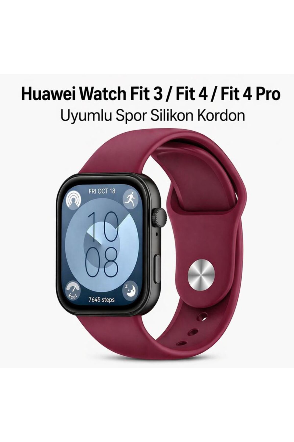 Huawei Watch Fit 3 / Fit 4 / Fit 4 Pro / Fit 5 / Fit 5 Pro Compatible 22mm Silicone Strap Flexible Soft Adjustable