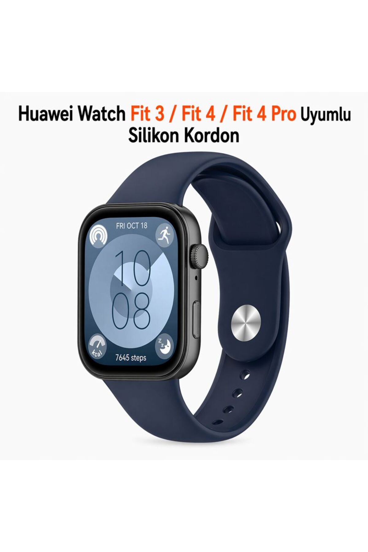 Huawei Watch Fit 3 / Fit 4 / Fit 4 Pro / Fit 5 / Fit 5 Pro Compatible 22mm Silicone Strap Flexible Soft Adjustable