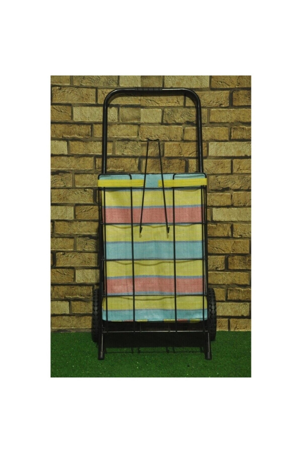 Asvera Thick Wire Foldable Market Trolley - Oversized Sturdy Grocery Shopping Trolley