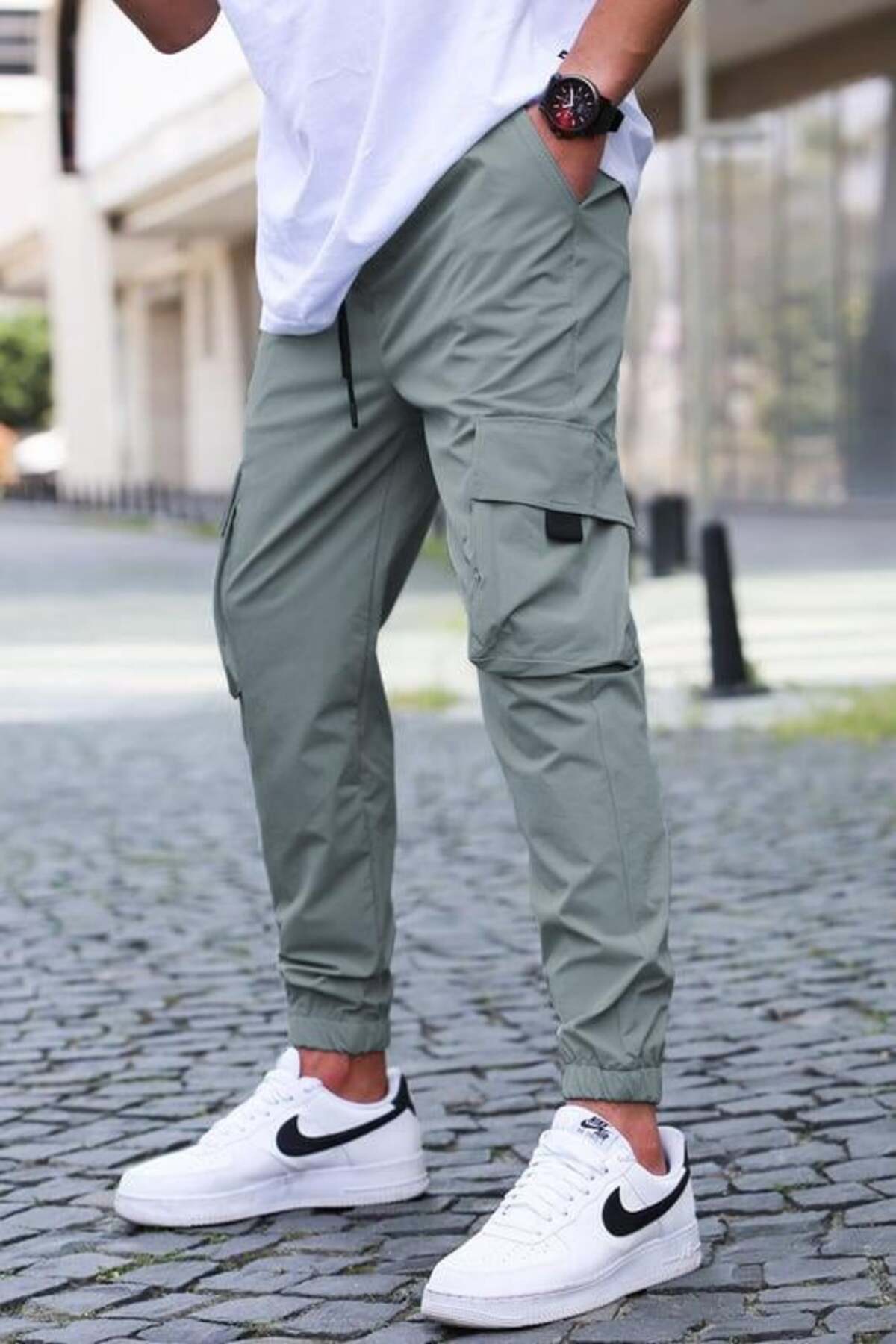 Madmext Green Cargo Pocket Men's Jogger Trousers 5461- Trendyol