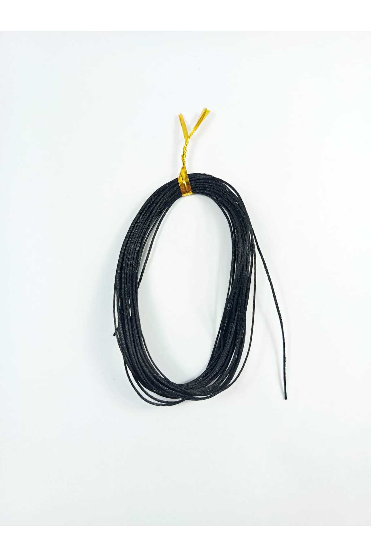 Pitch Black Color 1.0 Mm 5 Meters Waxed Rope Saddle Leather Sewing Necklace Beads Jewelry Design Bracelet Rope