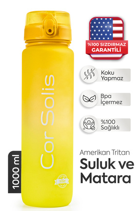 Cor Solis Suluk Matara Tritan 1050ml, Sağlıklı, Koku Ve Su Akıtma Yapmaz, Bpa...