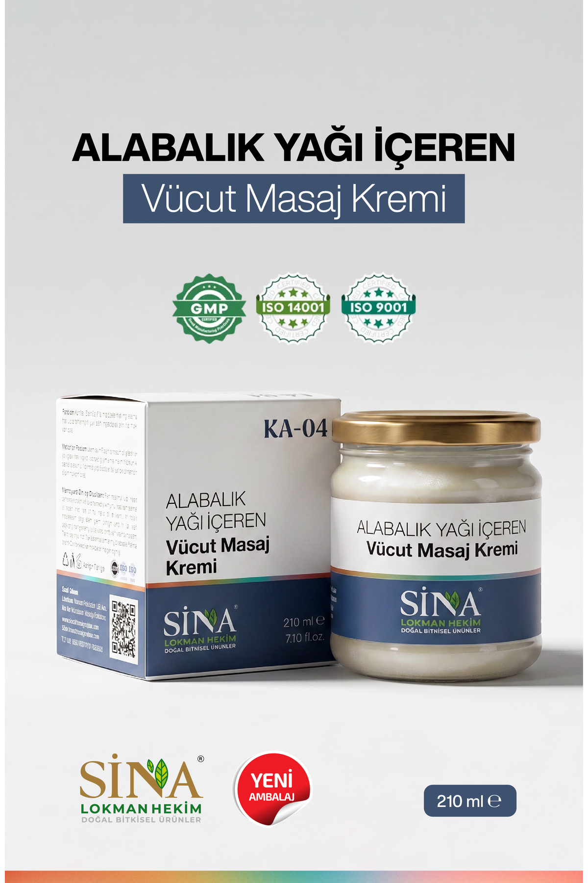 SİNA LOKMAN HEKİM Alabalık Yağı Özlü Krem ( Kutusuz Cam Kavanoz