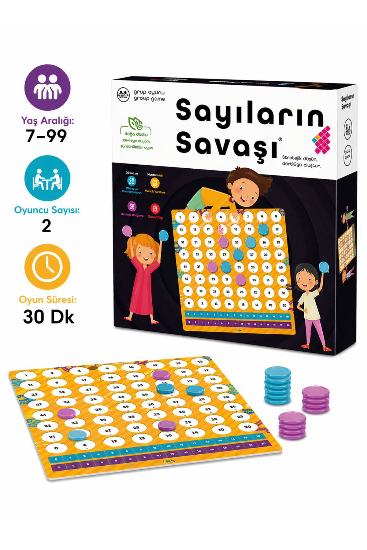 Battle of the Numbers Brain Teaser 7+ Age 2 Players