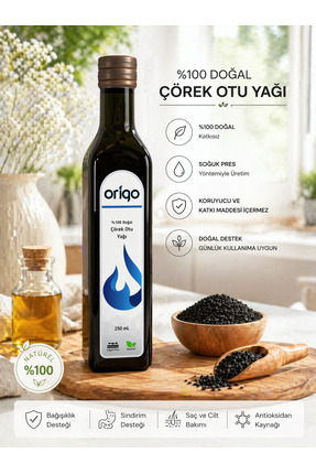 Origo Soguk Pres Çörek Otu Yağı 250ml || Sertifikalı