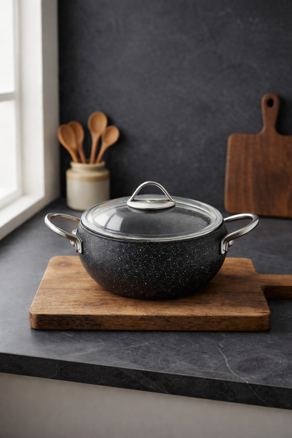 Falez Black Line Granit 6 Parça Güveç Midi Set - Fiyatı, Yorumları