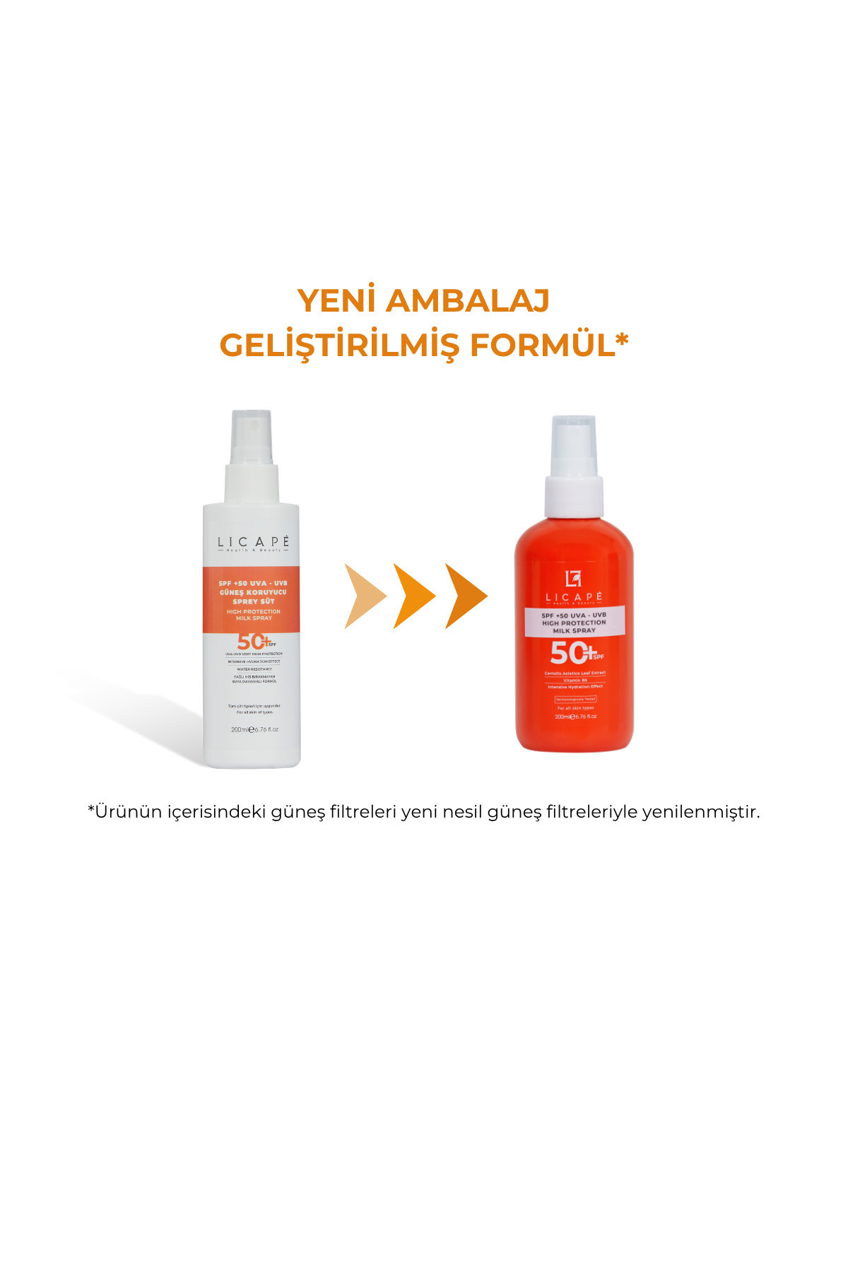 Spf 50 Faktör Uva - Uvb Güneş Koruyucu Sprey Süt 200ml — 2254591 — تصویر 2 از 8