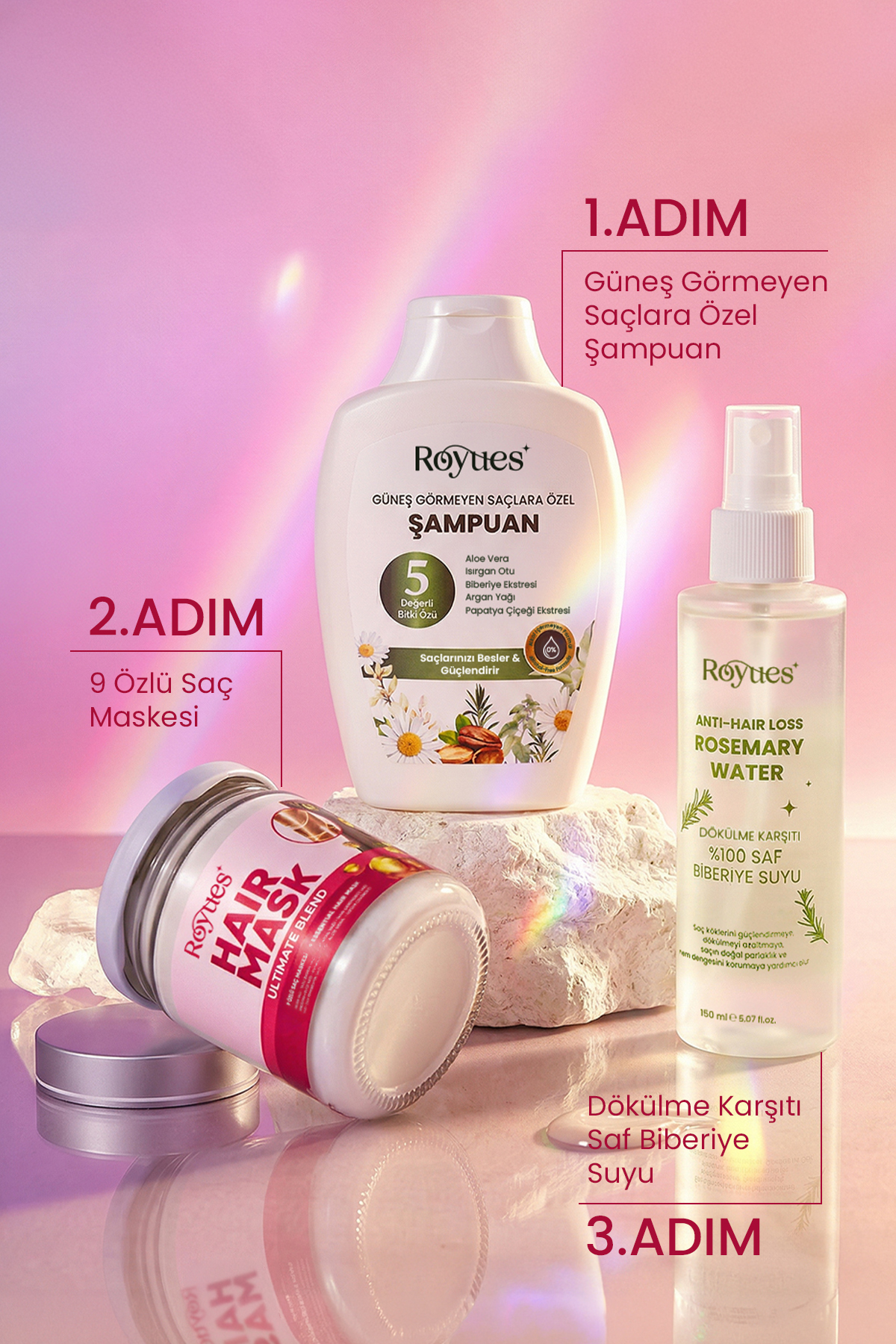 Nemlendirici Saç Maskesi 190 ml | Kuru ve Yıpranmış Saçlar İçin Yoğun Nem Bakım Maskesi — RYSHAIRMASK01 — تصویر 7 از 9