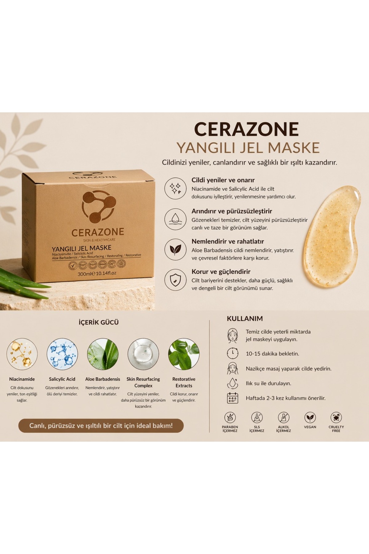 Yangılı jel maske &amp; ısı etkili maske &amp; soyulabilir maske
