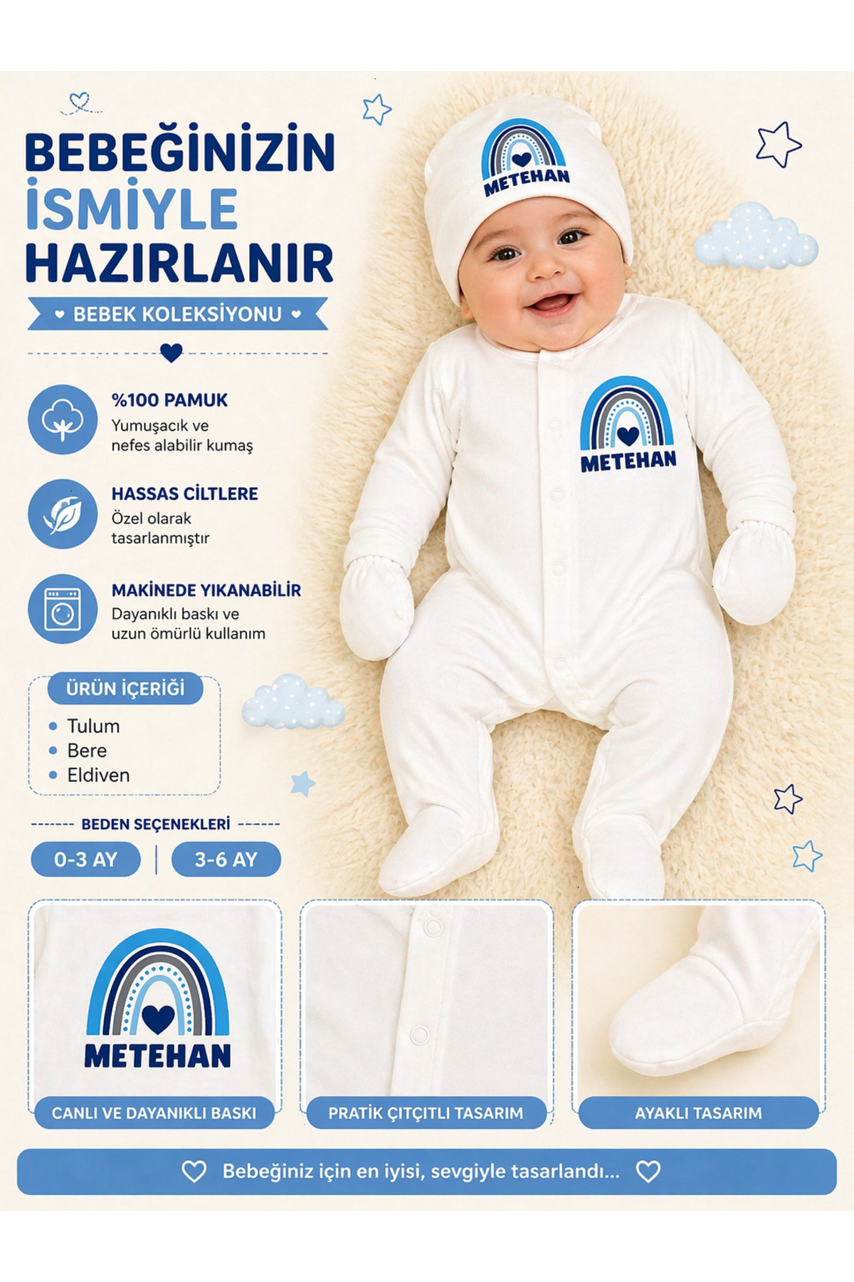 Named baby jumpsuit patterned jumpsuit printed hospital outlet