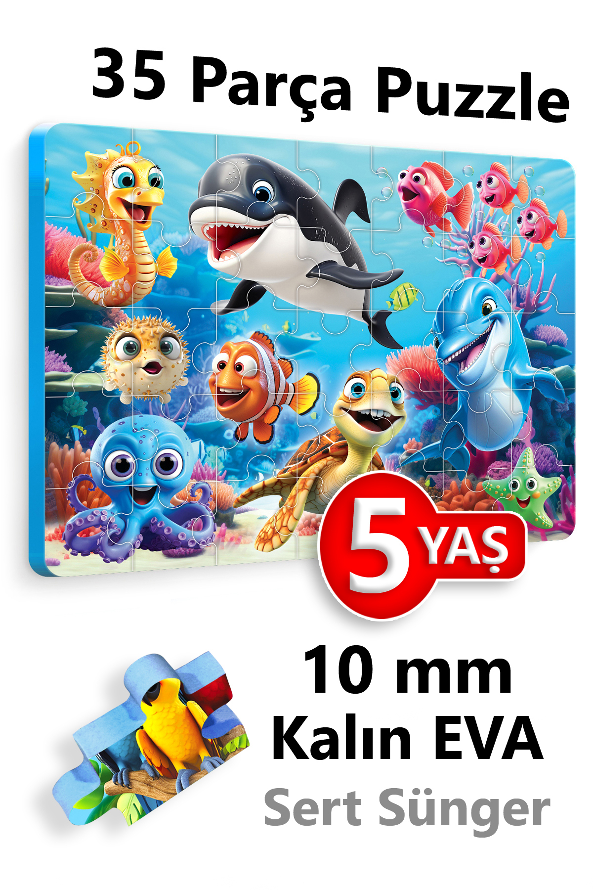 35 Pieces Thick EVA Puzzle 4-5 Years Puzzle Submarine
