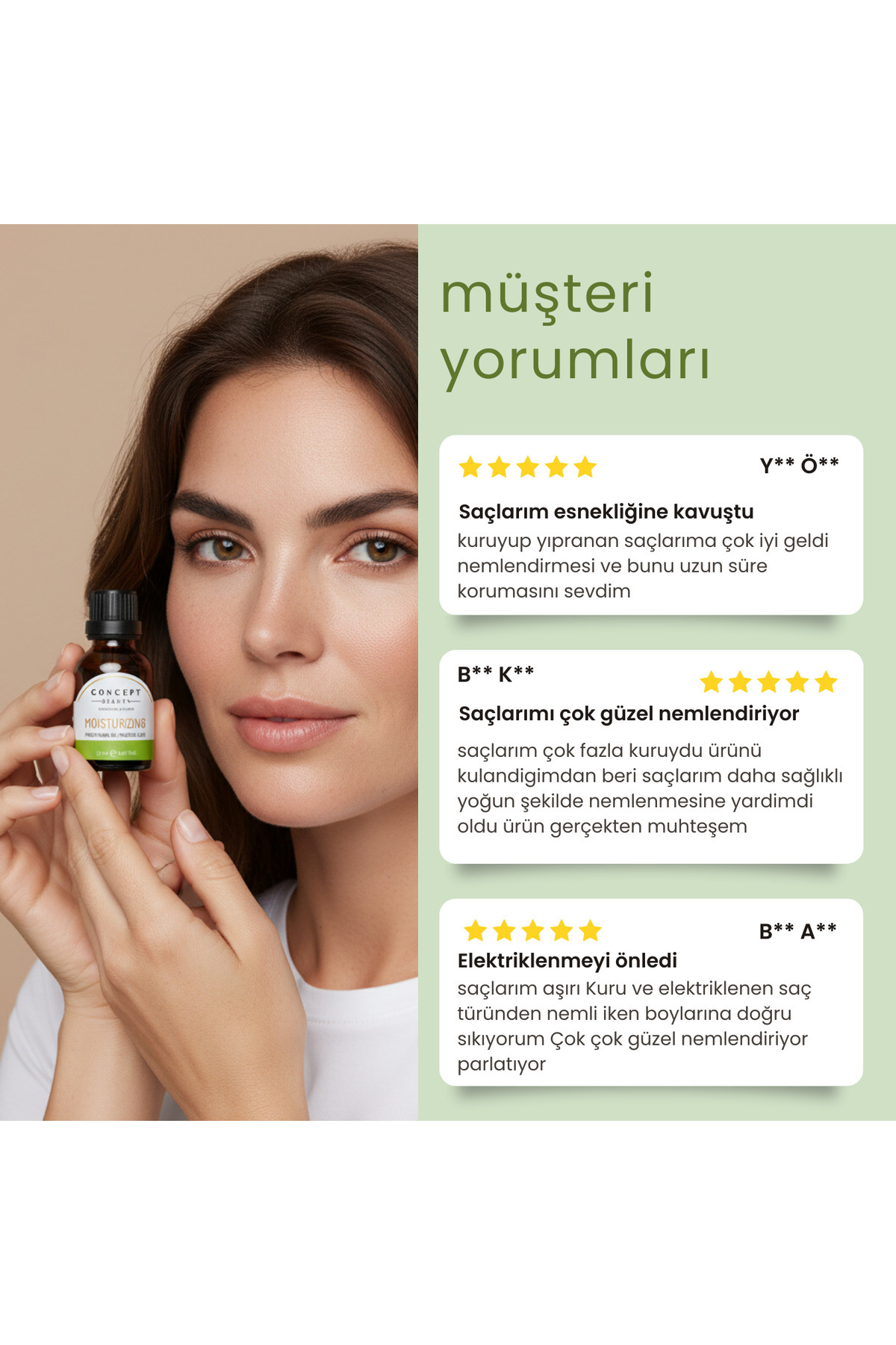 Nemlendirici Saç Bakım Shot'ı - Besleyici Ve Yoğun Nemlendirici Serum ( 20 Ml ) — CB004 — تصویر 7 از 8