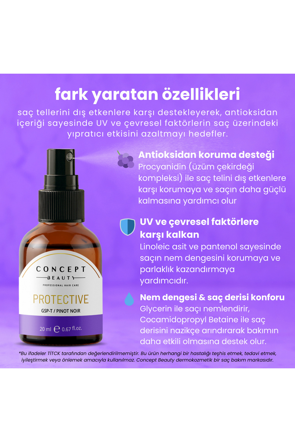 Koruyucu Saç Bakım Shot'ı - Renk Koruyucu Saç Bakım Serumu ( 20 ML ) — PRTC1 — تصویر 4 از 8