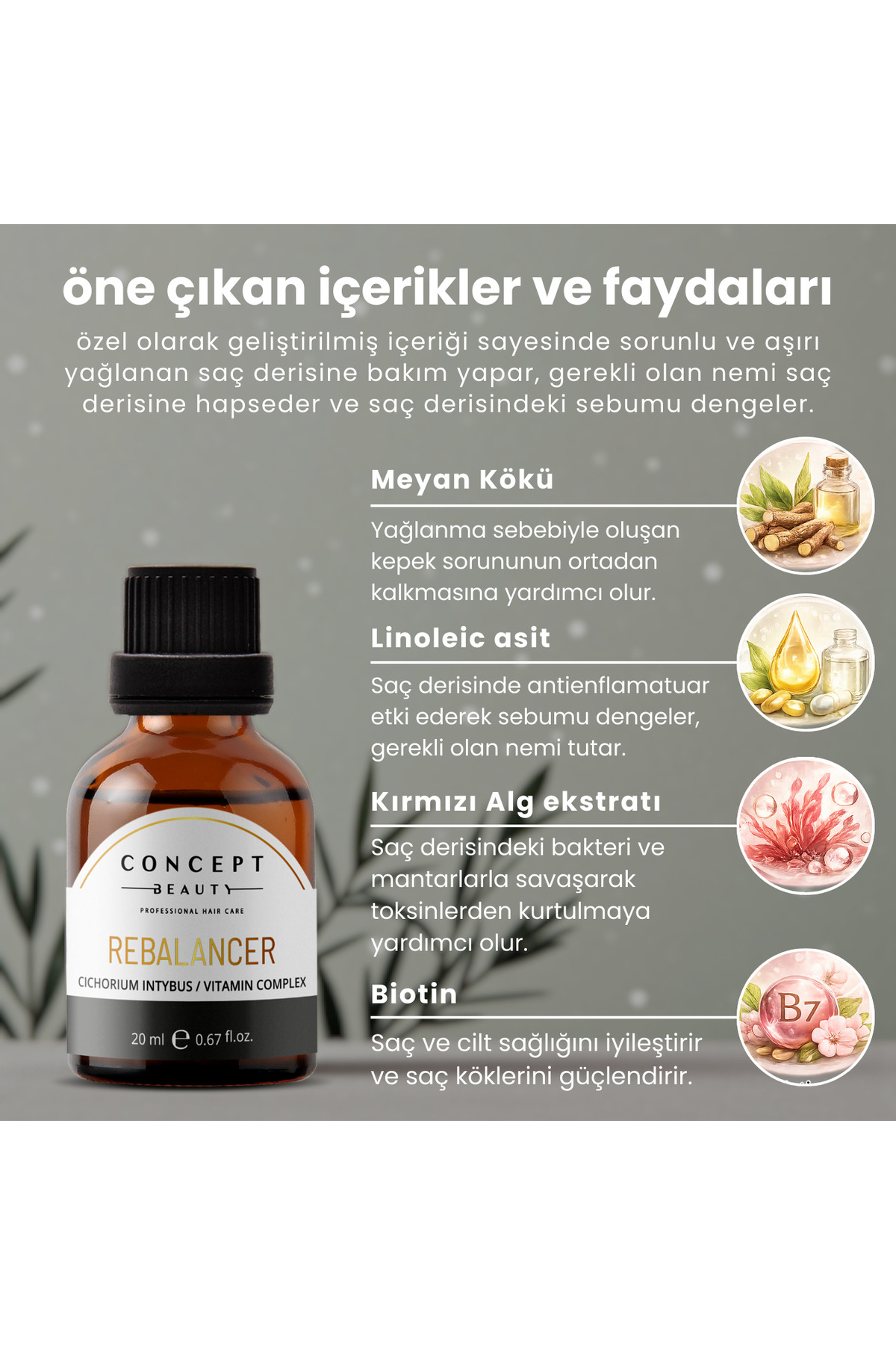 Yağlanma Dengeleyici Saç Bakım Shot'ı - Yağlanma Karşıtı Saç Bakım Serumu ( 20 ML ) — RBL1 — تصویر 2 از 7