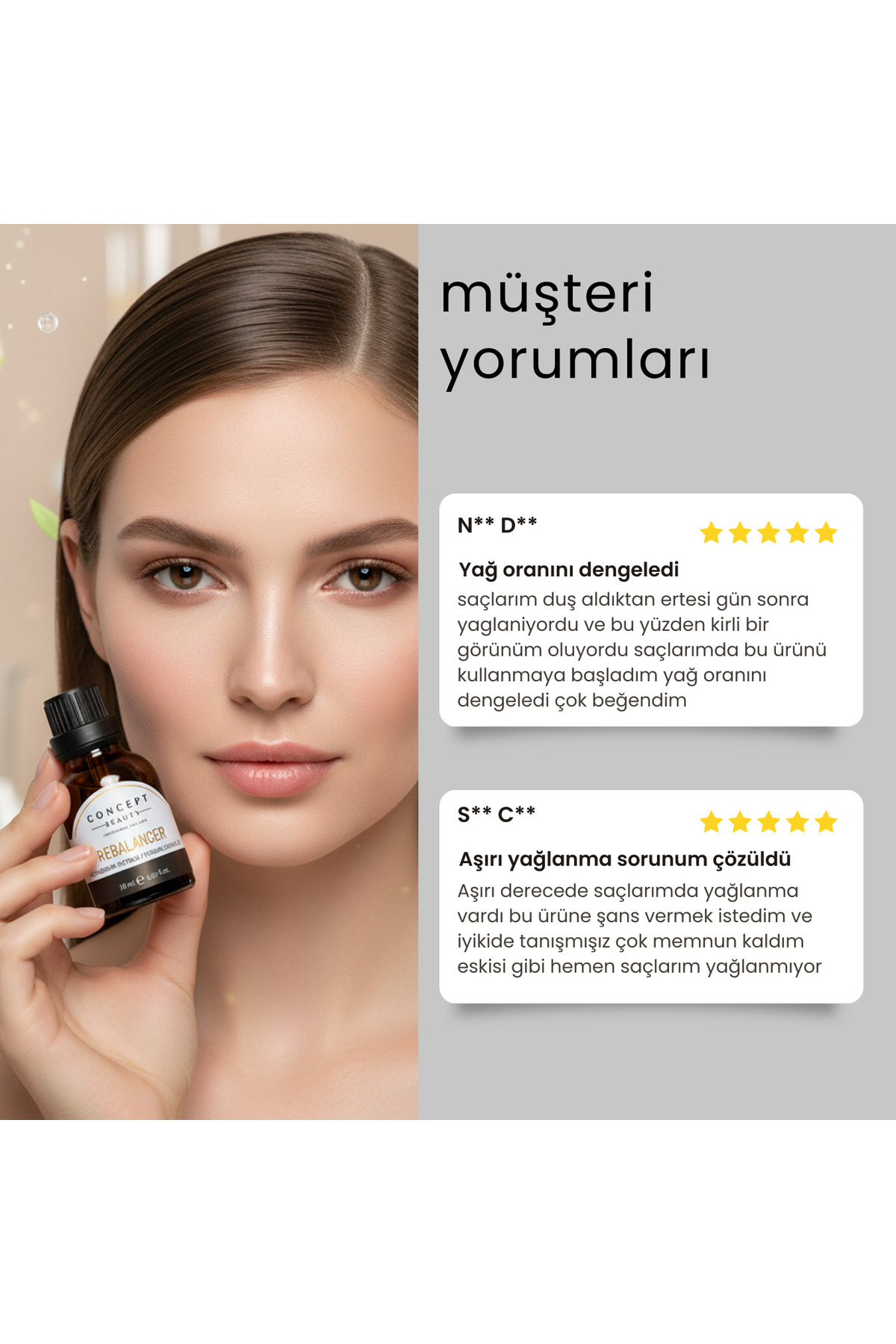 Yağlanma Dengeleyici Saç Bakım Shot'ı - Yağlanma Karşıtı Saç Bakım Serumu ( 20 ML ) — RBL1 — تصویر 6 از 7