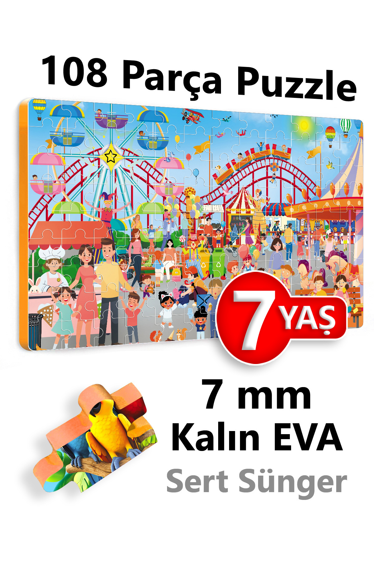 108 Piece Puzzle 6-7 Years Old Puzzle Amusement Park
