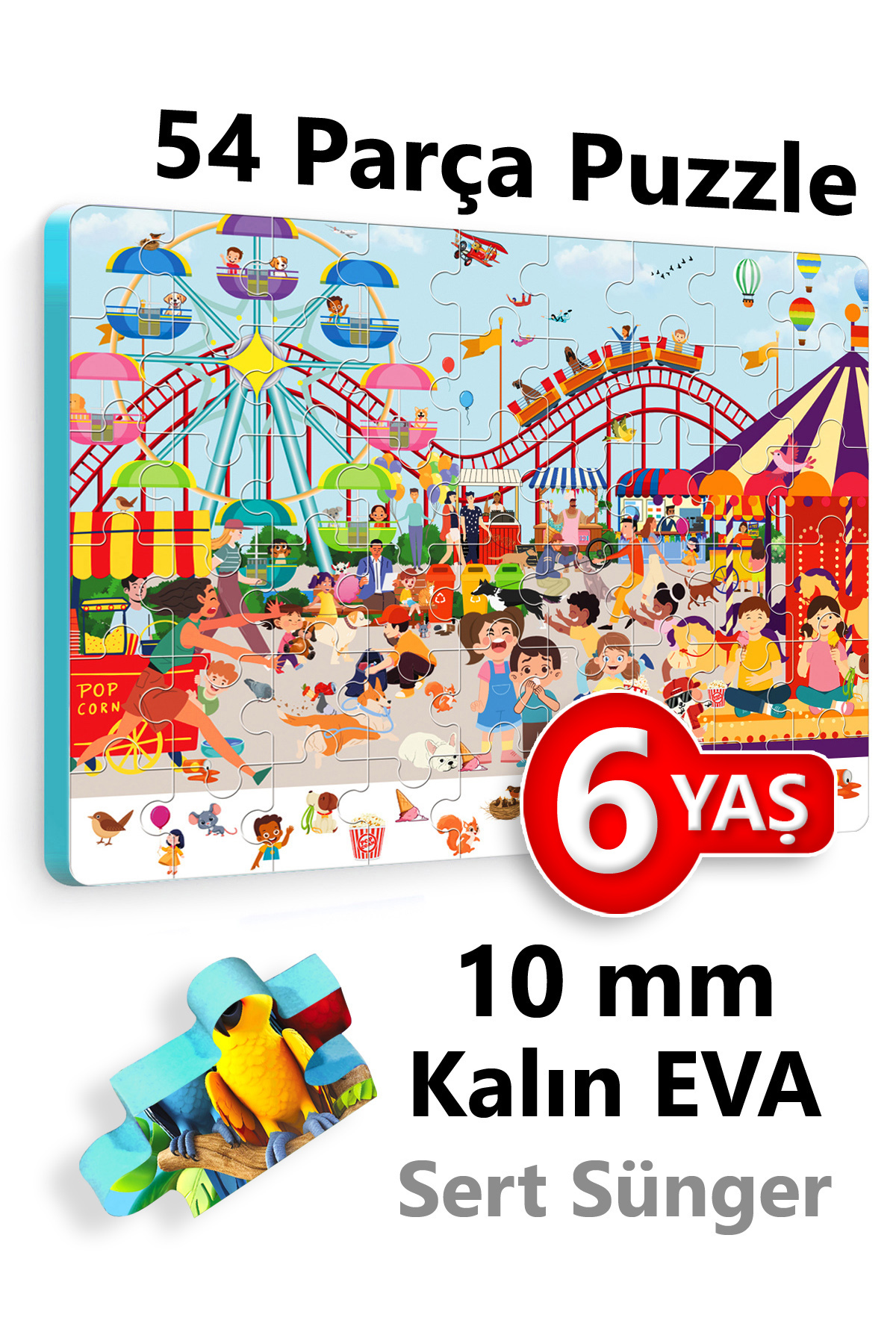 54 Piece Thick Puzzle 5-6 Years Puzzle Amusement Park