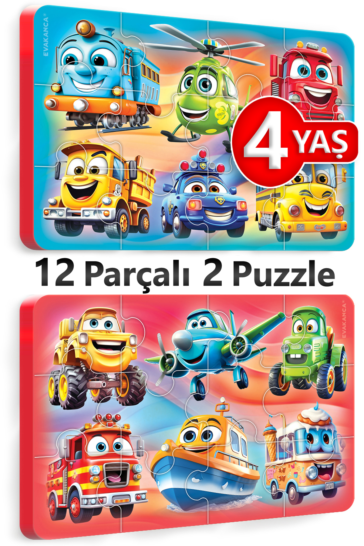12 Pieces Thick EVA Puzzle 2 Pieces Puzzle Tools