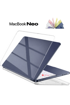 AktarMobile MacBook Neo 13 inç A3404 uyumlu Kapak Kılıf Şeffaf Parlak Koruyuc...