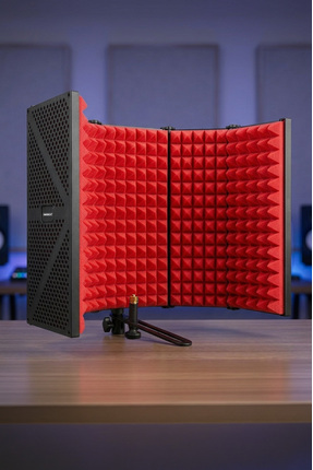 Midex Pf-44 Red Mikrofon Ses Yalıtım Izolasyon Paneli 5 Bölümlü (75x30 Cm)