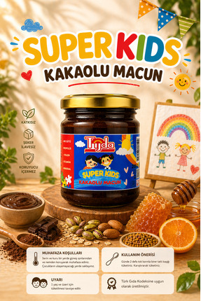 TİJDA Çocuk Vitamin Süper Kids Kakaolu Bitkisel Macun 200 Gr