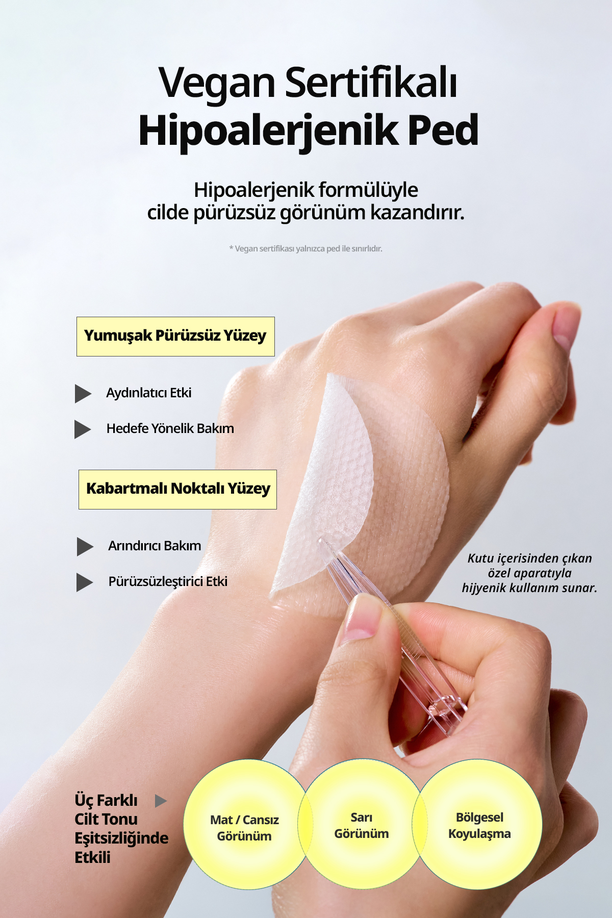 Yeşil Mandalina Özlü, Leke Karşıtı Tonik Ped GOODAL Green Tangerine Vita C Dark Spot Care Pad α 70Ad — 6929 — تصویر 8 از 9