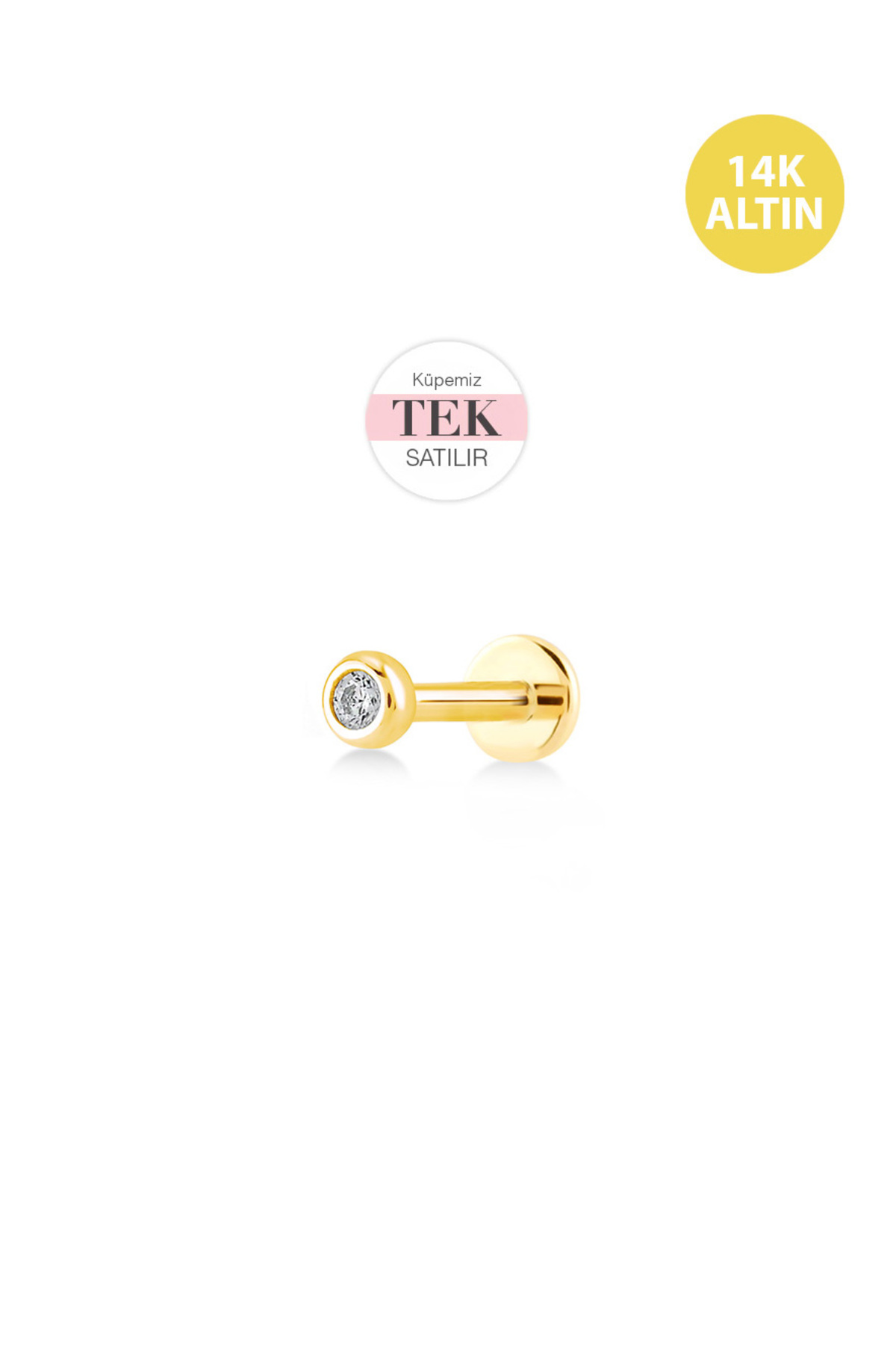 Glitter (1.5mm Bagel), 14k Gold Cartilage Earrings/Piercings (SINGLE Sold) Bar Length:6.5mm