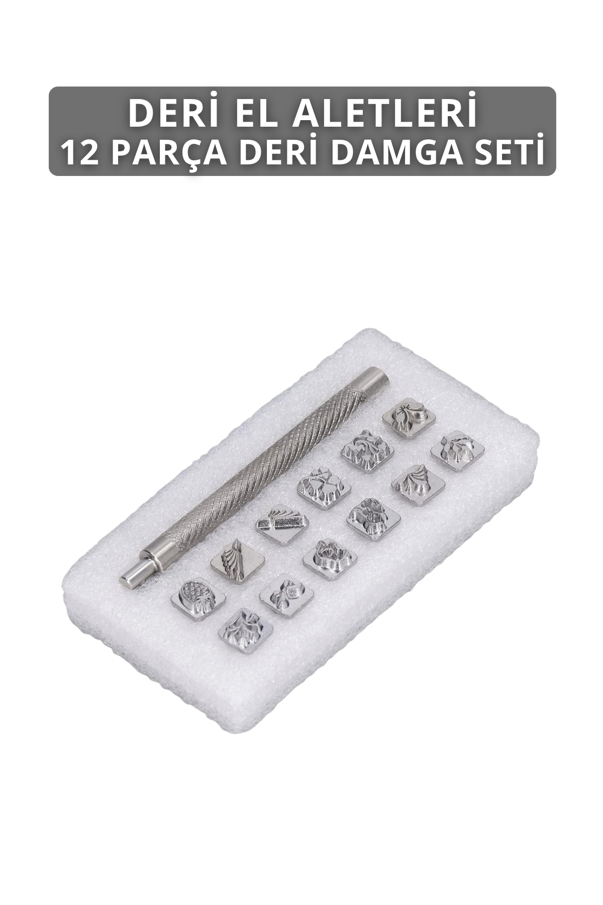 Dopar Deri Damgalama Zımbası Seti Craft 12'li Paslanmaz Çelik