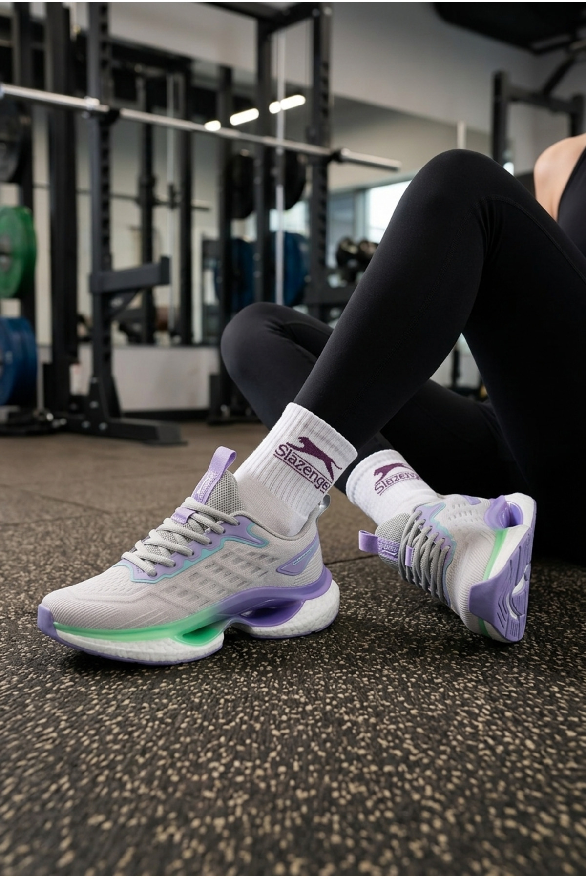 Slazenger ® I WILLOCK Premium Seri Sneaker Kadın Gri Koşu & Yürüyüş Spor Ayakkabısı görsel 2