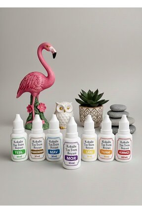 ElHobi 7 Renk Kokulu Taş Tozu Boyası - 30 ML x 7 adet