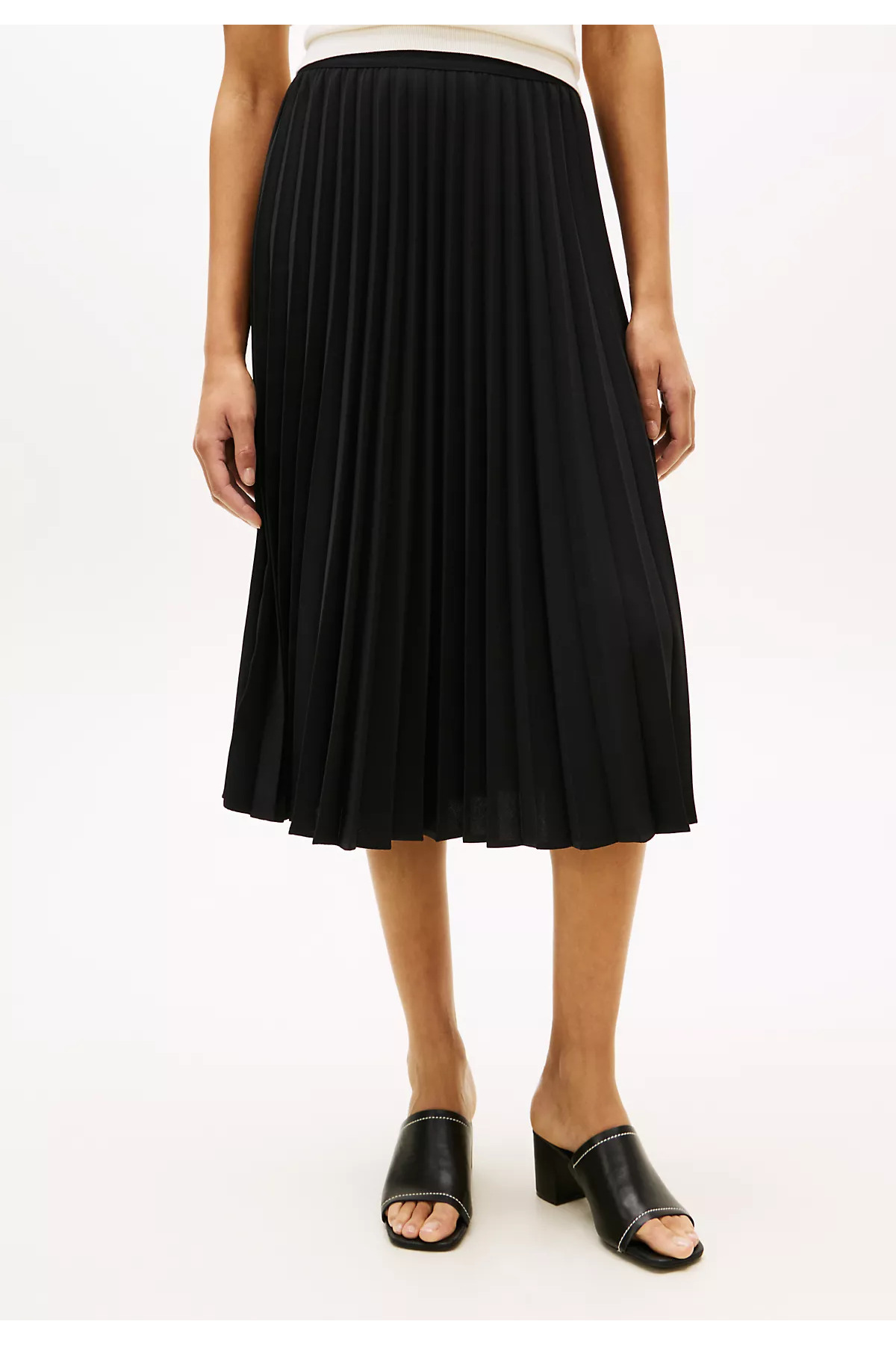 Tommy Hilfiger FLUID PLEATED PULL ON MIDI SKIRT