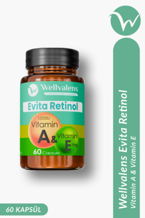 Wellvalens Evita Retinol Cilt Yenileme Anti-Aging Antioksidan 60 Kapsül Vitam...