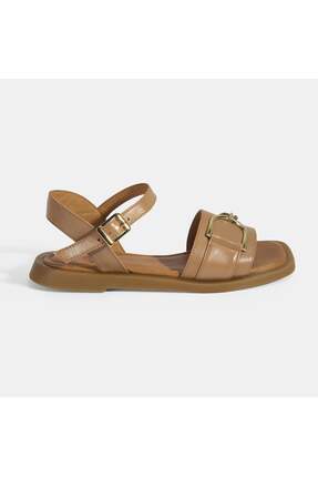 Desa Taba Kadın Metal Aksesuarlı Ayarlanabilir Tokalı Deri Sandalet