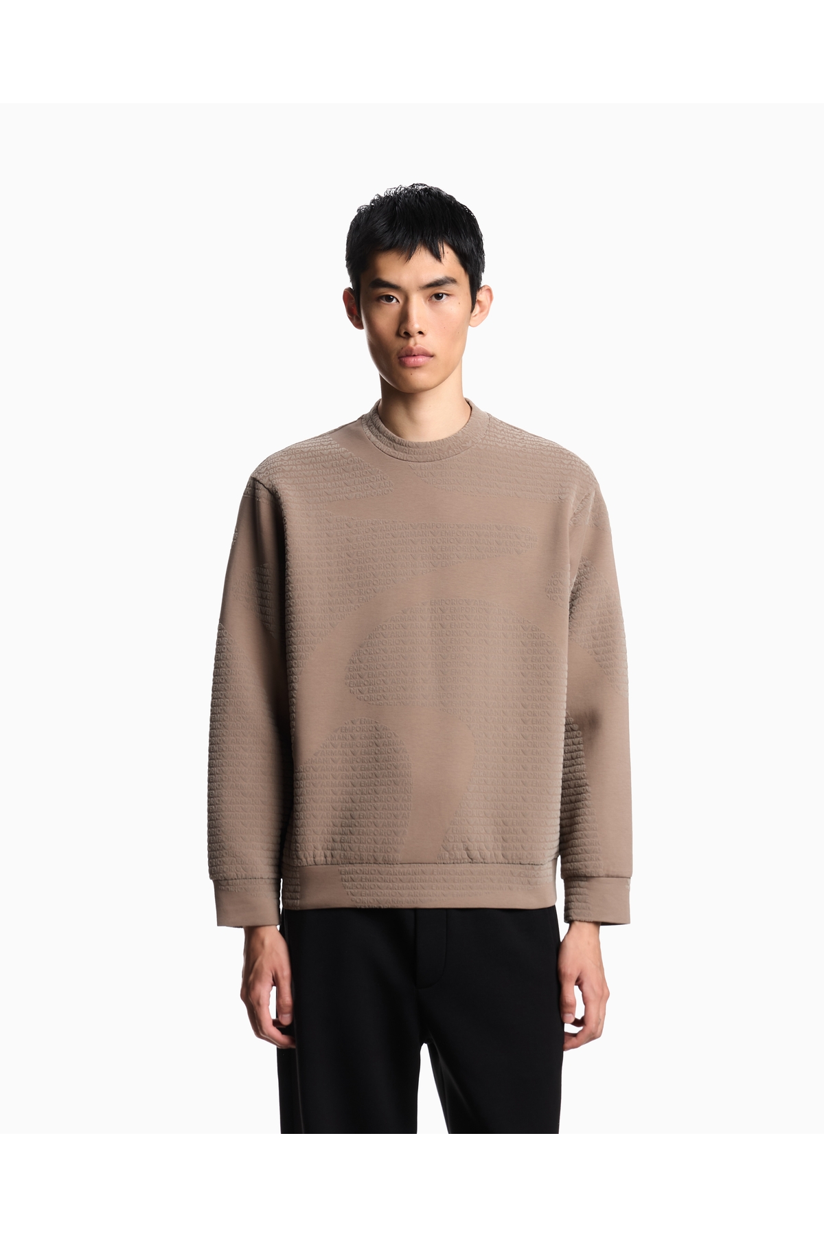 Emporio Armani Erkek Regular Fit Bisiklet Yaka Uzun Kollu Yeşil