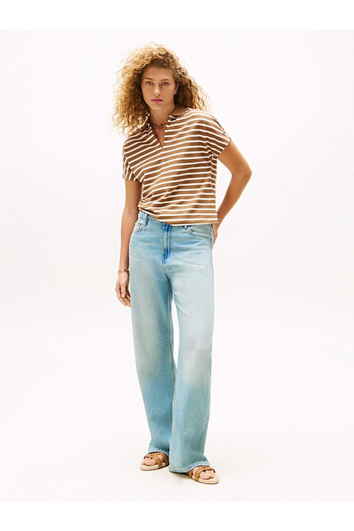 پولوشرت زنانه یقه هفت | تامی هیلفیگر Tommy Hilfiger WW0WW46512 BD - تصویر 3