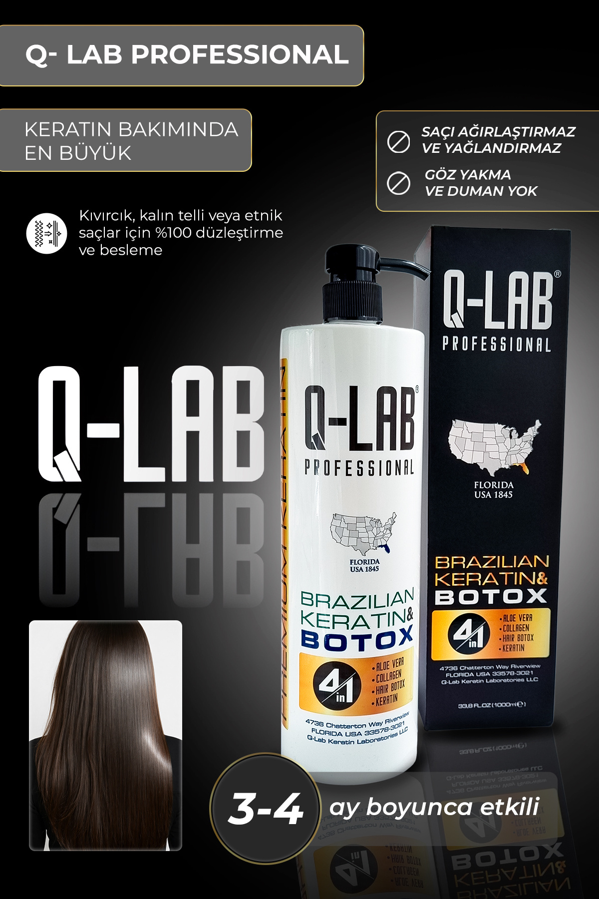 Brezilya Fönü Keratini 1000 Ml. - Keratin Laboratories. Qlab — Q-Lab Florida — تصویر 7 از 8