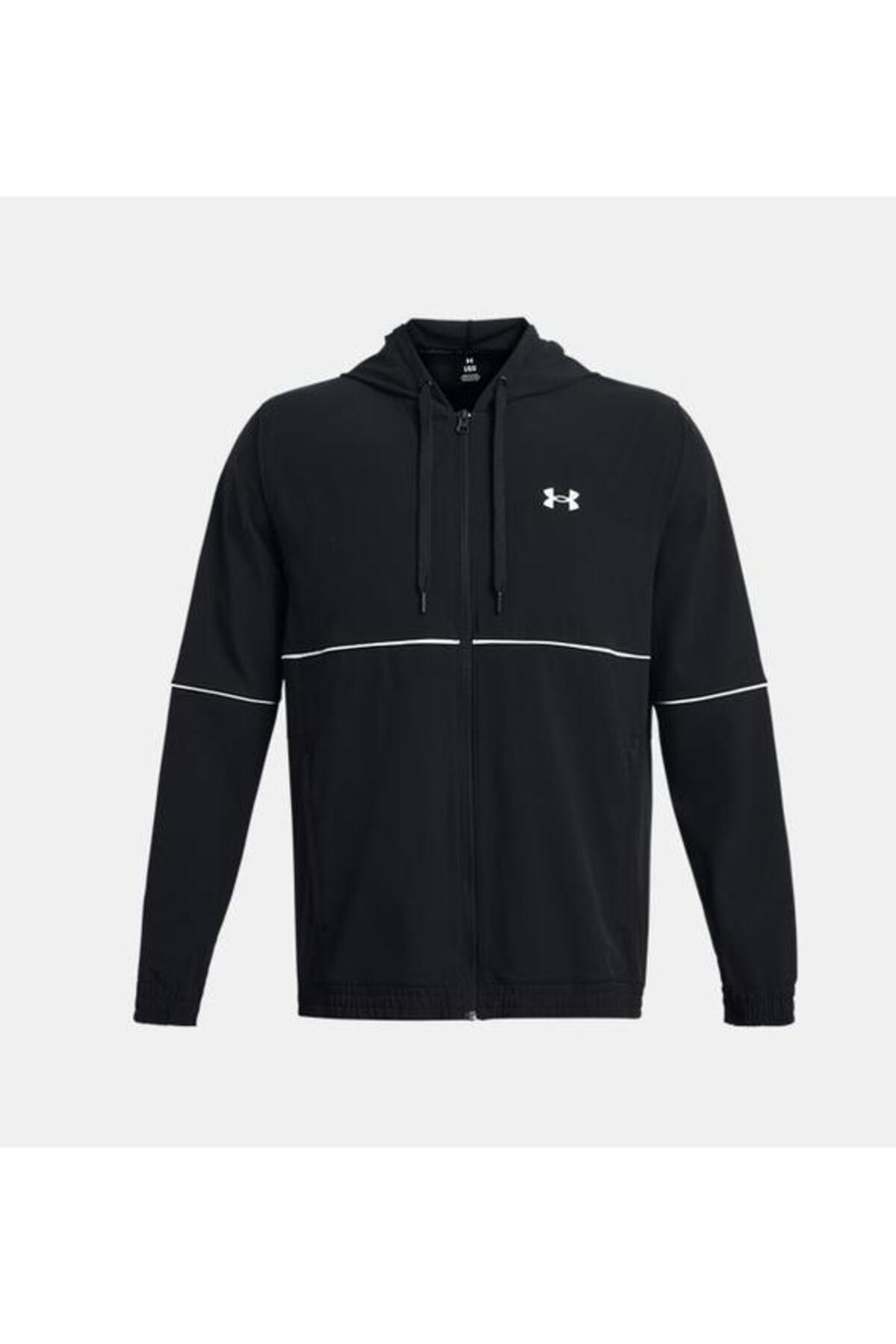 Under Armour Ua Zone Woven Jacket Erkek Günlük Ceket 1383400-001 Siyah görsel 4