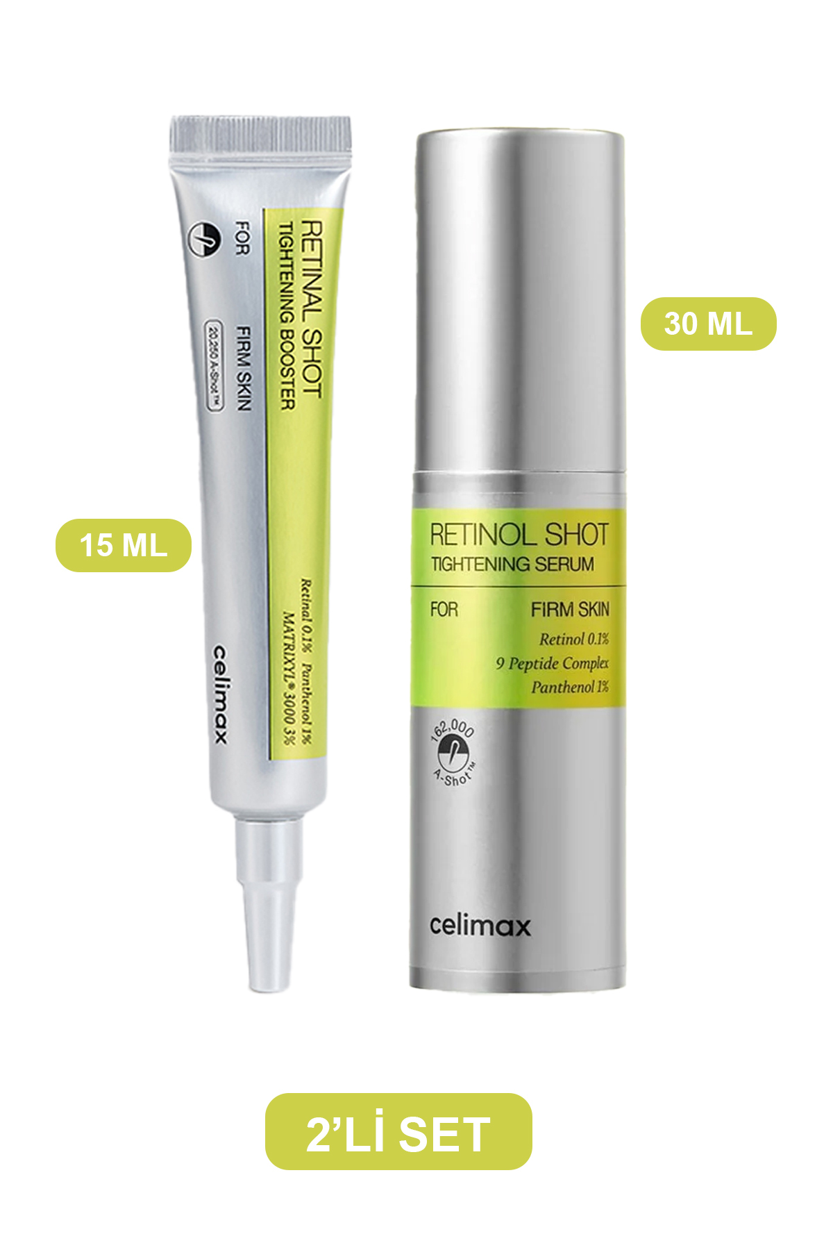 Celimax Retinal Shot Tightening Booster 15 ml + Retinol Shot Tightening Serum 30 ml