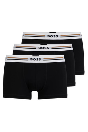 BOSS Üçlü Pakette Kemer Lastiği Logolu Esnek Trunk