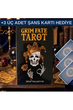 Tanem Mall Grim Fate Tarot 78 Kart Tarot Destesi - Özel Tasarım 3 Hediye Taro...
