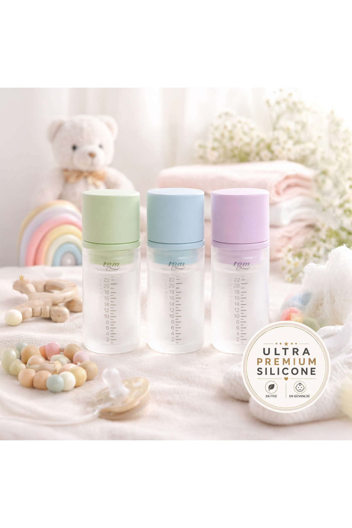 Tgm Baby Medimini 3'lü Ölçülü Biberon Seti Taşıma Kablı (İlaç ve Vitamin Dispenseri)