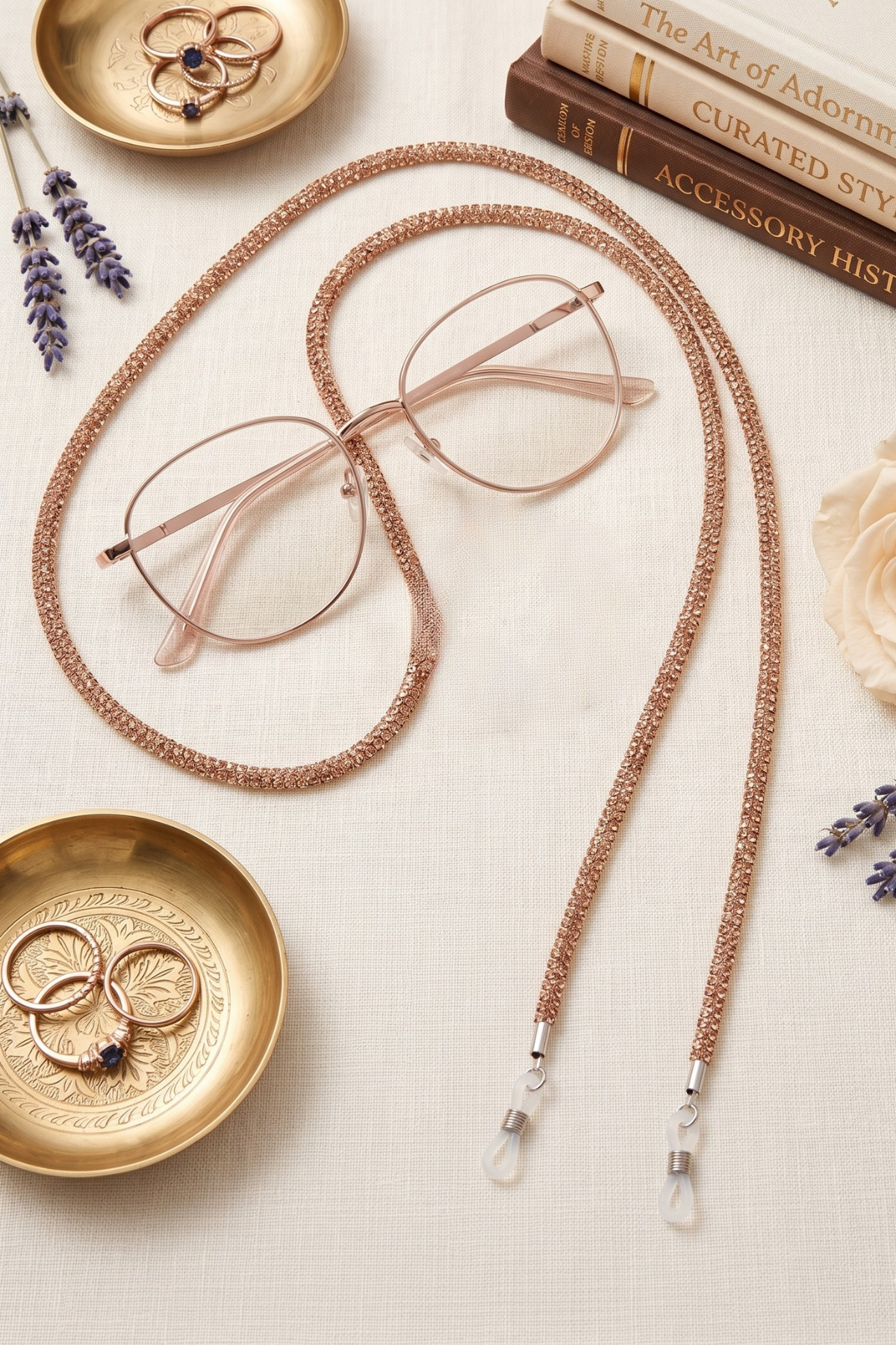 Shiny Goggles Chain with Gemstone